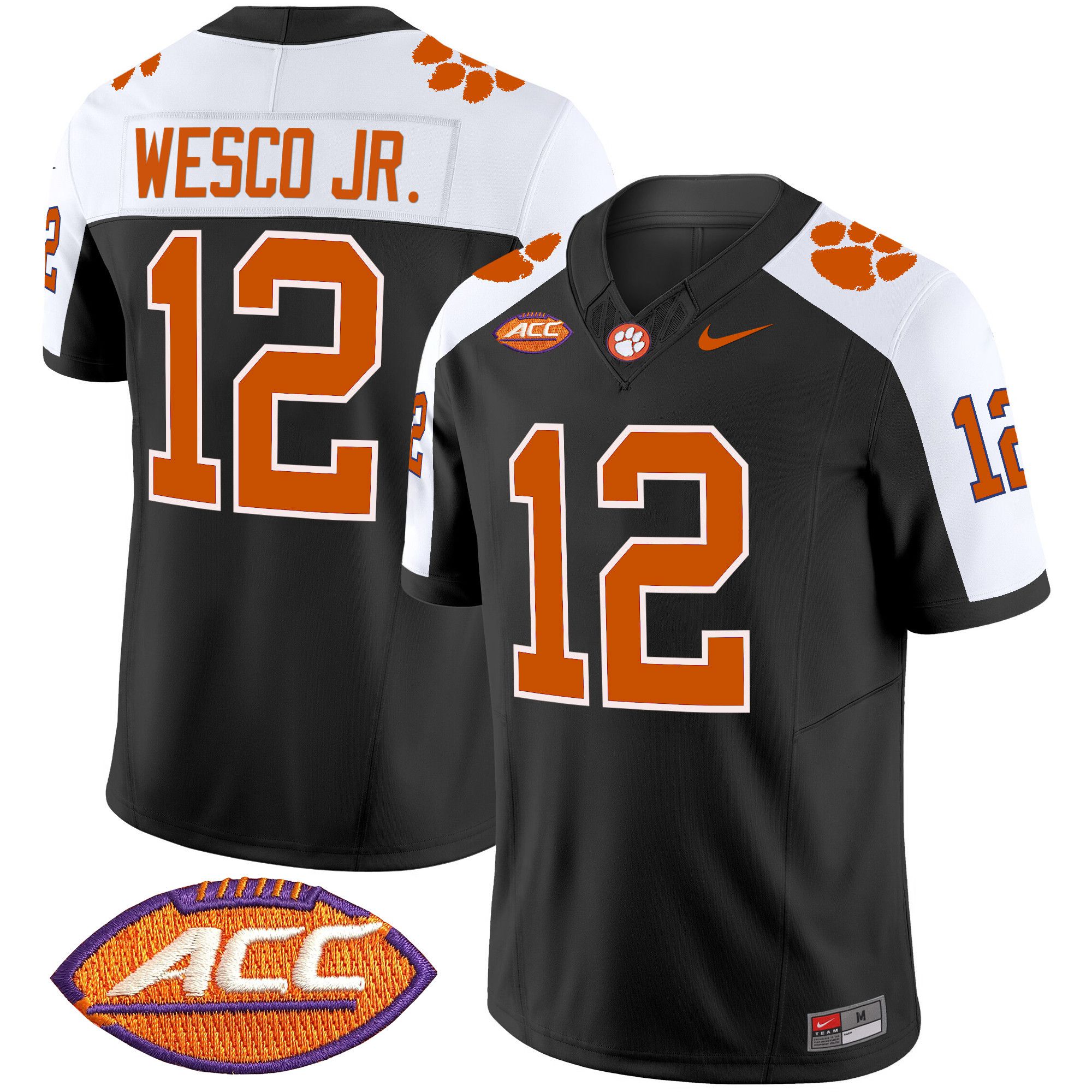 Men Clemson Tigers #12 Wesco jr Black 2024 Nike Vapor Limited NCAA Jersey->indianapolis colts->NFL Jersey